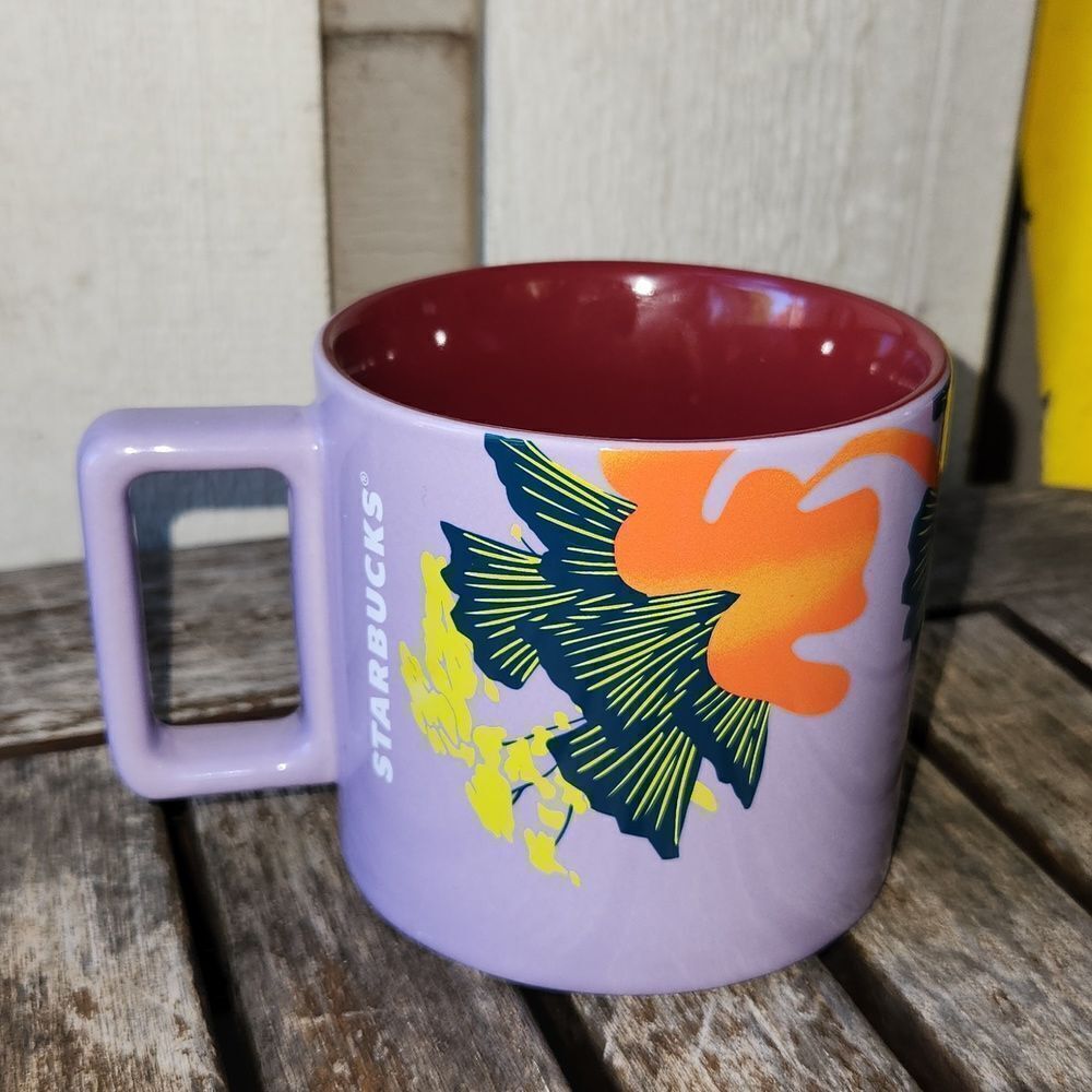 Starbucks Lilac Jellyfish & Parasol Coffee Mug 14 oz. NWT 2023